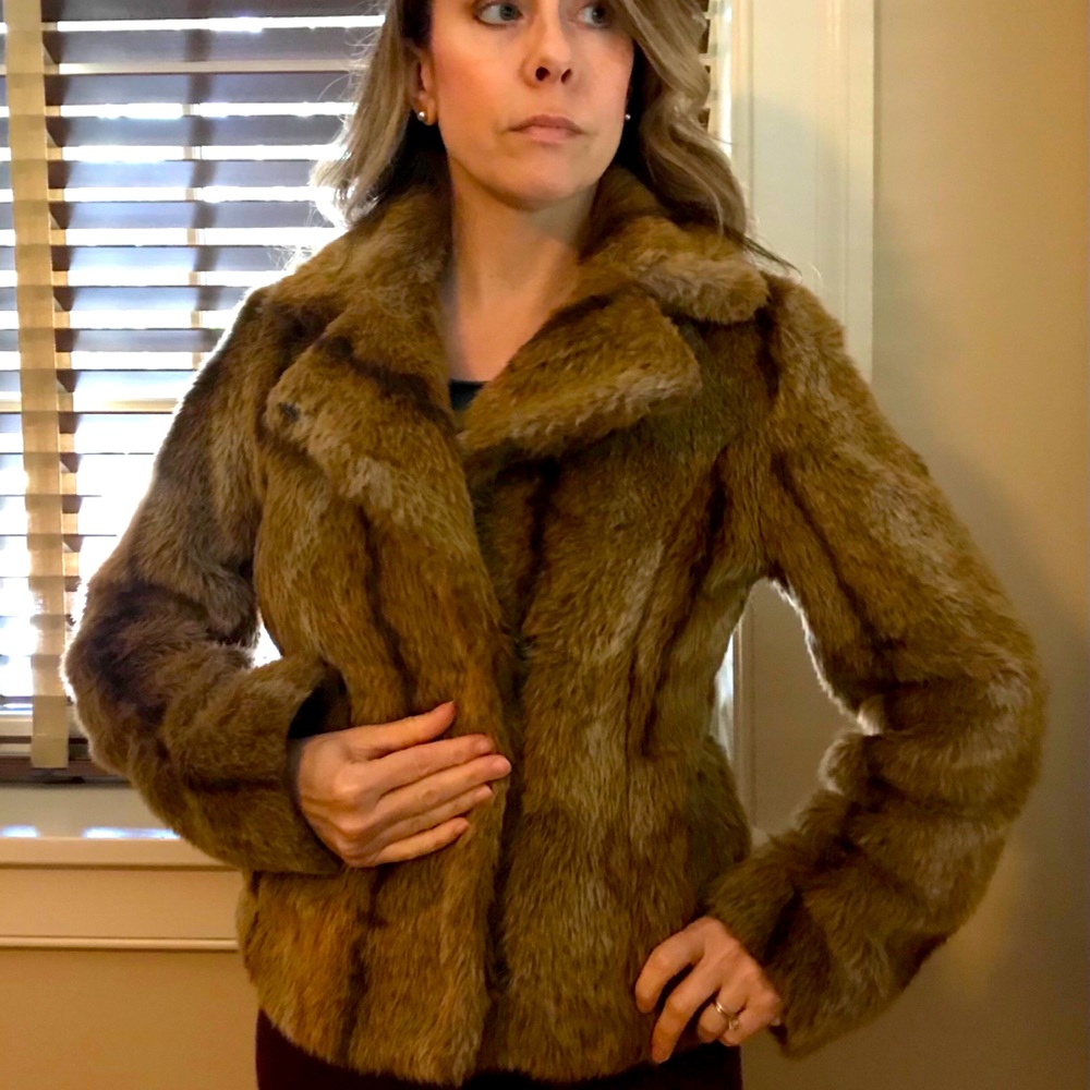 H&M Short Coat with Faux Fur